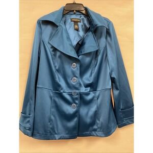 Lane Bryant Shiny Satin 4 Button Blazer Jacket, Size 16
